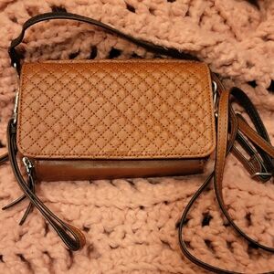 Vera Bradley Quilted Brown Crossbody Bag